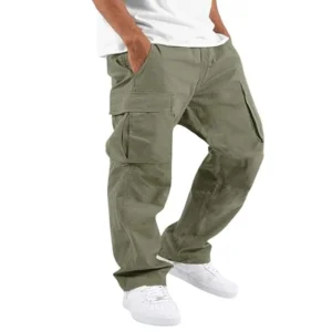 Lymio Cotton Men Cargo Pant (Olive)