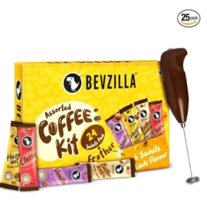 Bevzilla 24 Coffee Sachets & Frother Kit