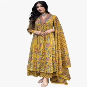 GoSriKi Women’s Anarkali Printed Kurta